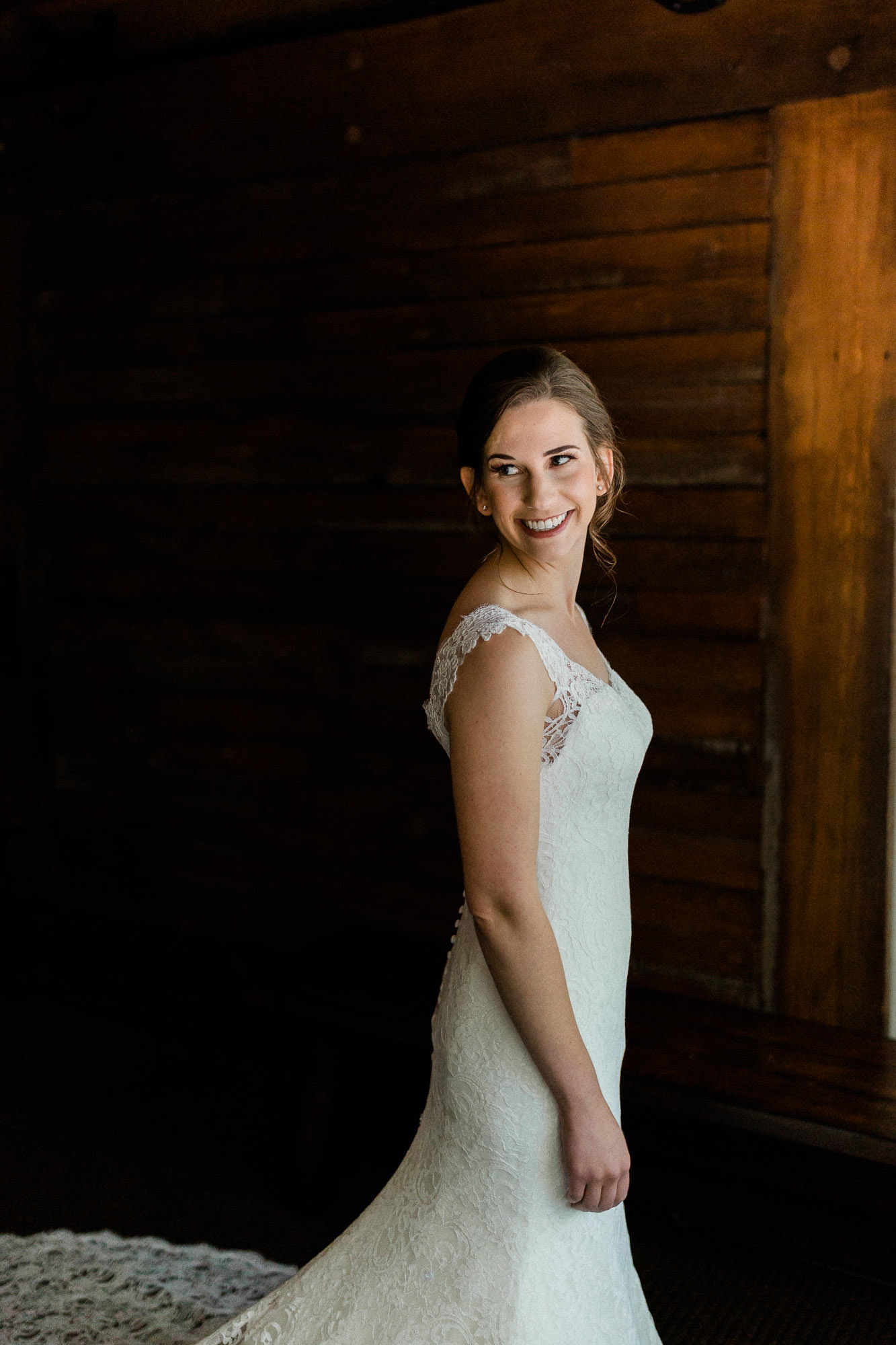 Bride smiling at Black Butte Ranch