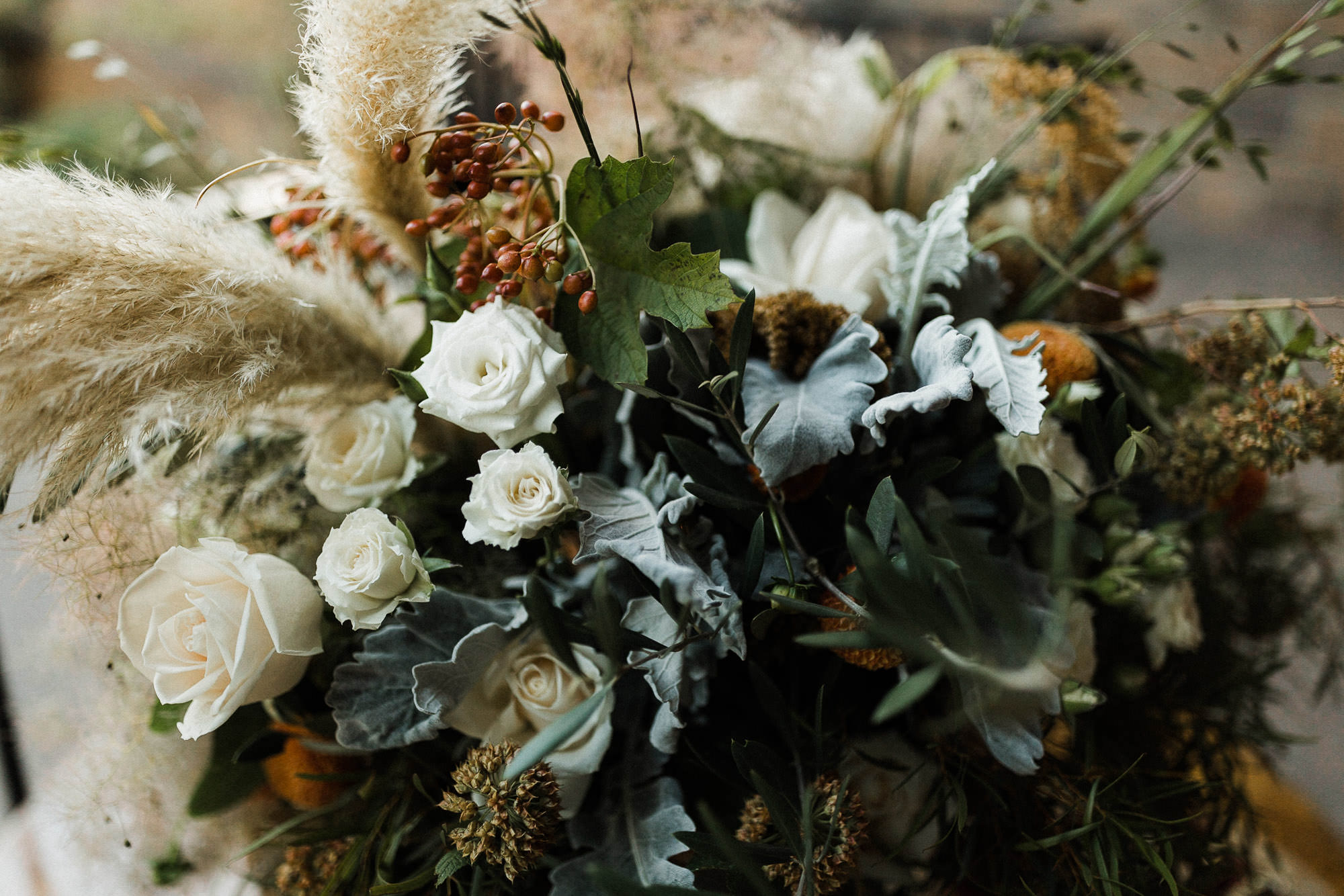 Bouquet at wedding reception at Broken Top Club in Bend, Oregon