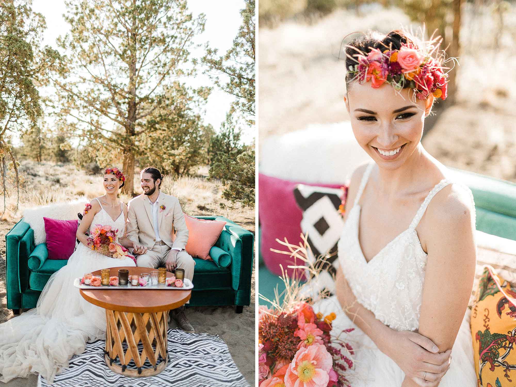 bride-and-groom-sitting-on-velvet-sofa