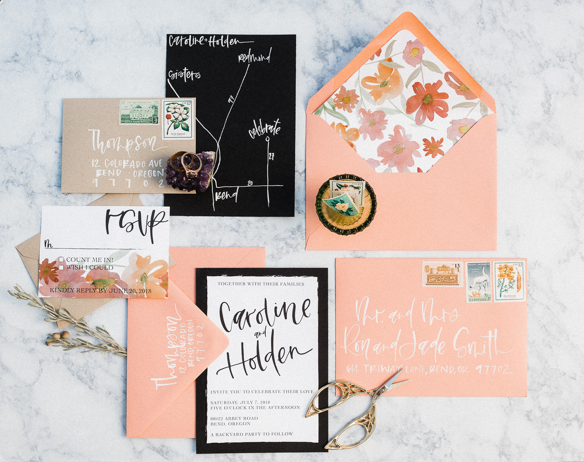 peach-and-black-invitation-suite