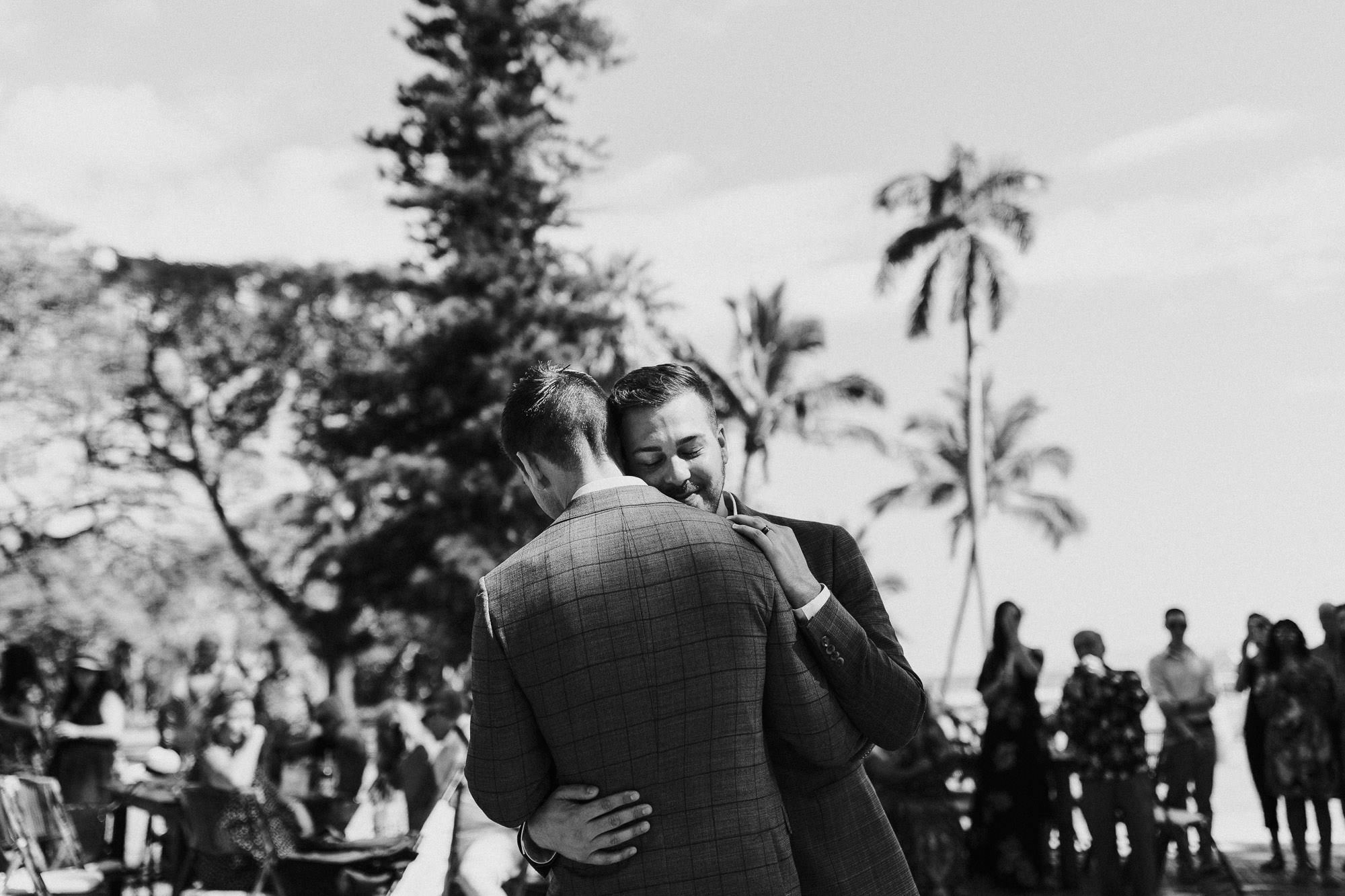 grooms-first-dance-gay-wedding-olowalu-plantation-maui