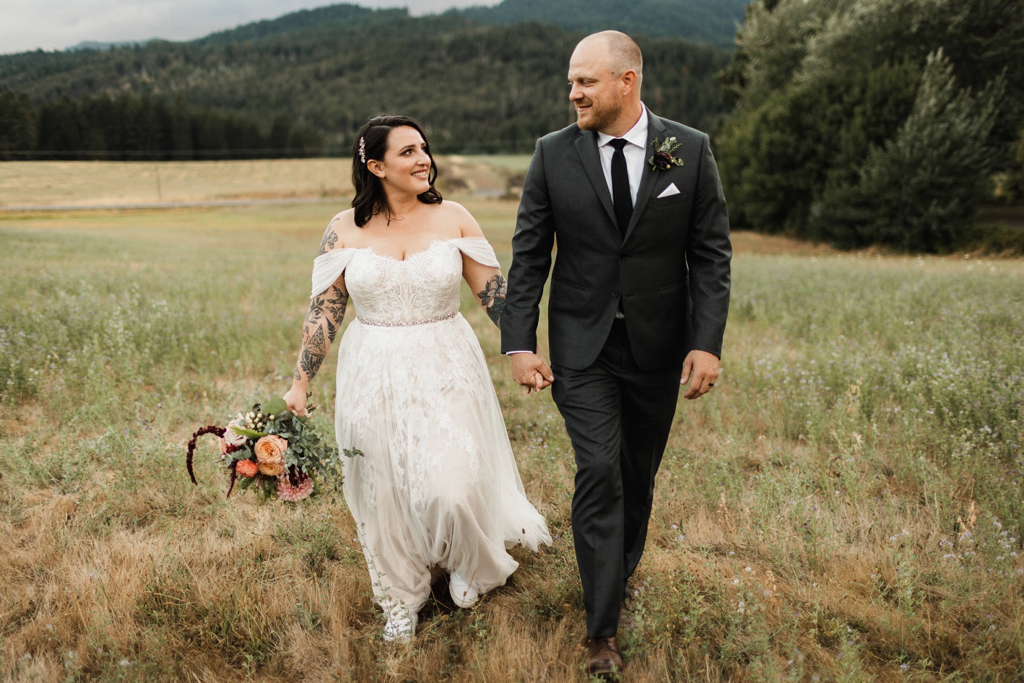 Holding hand while walking together 